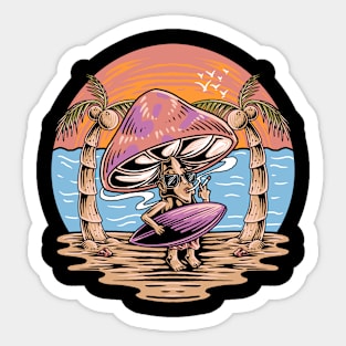 Summer Surfing Sticker